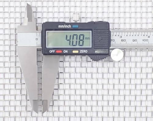 4.08mm Hole Size - Stainless Steel 316L - Cut Size: 30cm x 30cm Sheet - 5 Mesh Count - Woven Wire Mesh - By Inoxia