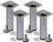Stahlia Möbelfüße verstellbar (4er Set) Chrom Matt 20cm Höhe belastbar bis 50kg Sofafüße Schrankfüße Möbelbeine höhenverstellbare Füße Metallbeine