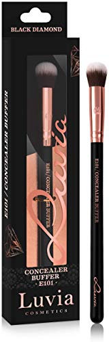 Luvia Concealer Pinsel - Buffer Brush E101 - Concealerpinsel In Schwarz/Roségold - Vegane Kosmetik Schminkpinsel/Kosmetikpinsel