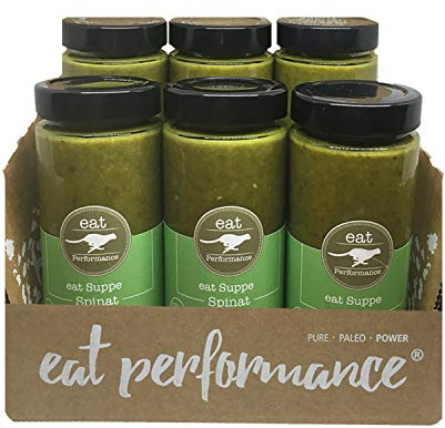 eat Performance® Spinat Suppe (6x 350ml) - 100% Bio, Vegan & Paleo I Frei von Konservierungsstoffen & anderen Zusätzen