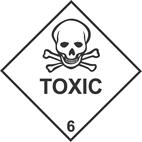 INDIGOS UG - Aufkleber - Sicherheit - Warnung - Dangerous substance labels Toxic safety sign - 300mm x 300mm - Sticker Büro - Firma - Schule
