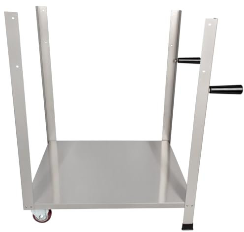 Beeketal Gasgrill Untergestell aus Edelstahl mit Rollen und Griffen, Grill Gestell passend für Beeketal Gasgrills GGB-1 und GGB-2, Gasgrill Gestell mit 2 Füßen, 2 Rollen, 2 Griffen und 1 Ablagefläche