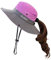 Anvevkn Damen Faltbarer Sonnenhut UV Schutz Sommerhut Wanderhut Fischerhut Gartenhut Wasserdicht Outdoor Buschhut mit Verstellbare Kinnband Lila