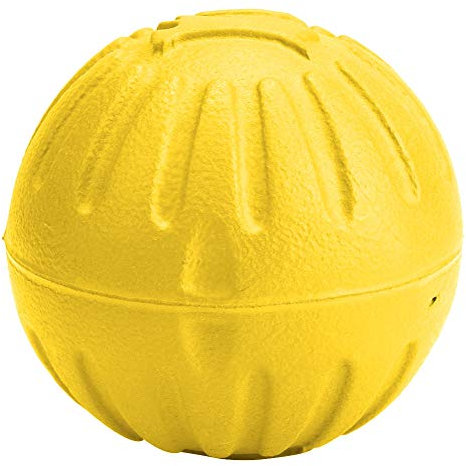 Pssopp Hundespielzeug Robuster Hunde Ball Hundeball Ø 7cm Hundespielball Hundespielzeugball Hunde Kauspielzeug für besonders hohen Spiel Spaß(gelb)
