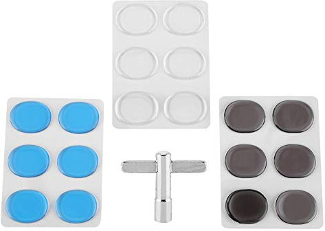 Drum Dämpfer Gel Pads Multicolor Transparent Silicon Drums Schalldämpfer Set mit Schlüssel