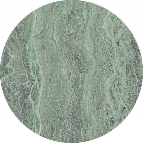 Komar DOT runde und selbstklebende Vlies Fototapete Green Marble Ø Durchmesser 125 cm - 1 Stück - Marmor, Grün, Steinoptik, Tapete, Dekoration, Wandtapete, Wandbild, Wandbelag, Designtapete - D1-008