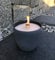 WeberHomemade® | Wachsfresser | Kerzenfresser | Schmelzlicht mit Dauerdocht & handgefertigten Dochthalter | grau dunkelgrau | Ø 14 cm | nachhaltige & wiederbefüllbare Outdoor Kerze | ewige Brenndauer