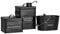 Harbour Housewares 3 x Utilitaire Métal Vintage - Salle de Stockage Bidons Style Industriel Tins - cm - Noir