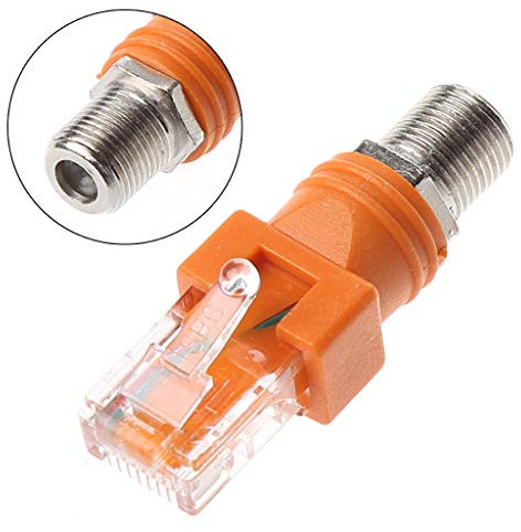 Henan Adaptateur coupleur coaxial F femelle vers RJ45 mâle RJ45 vers connecteur RF
