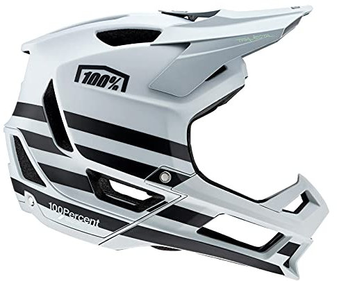 100% Trajecta Helmet W Fidlock XL Helme, Maton-Weiß Schwarz