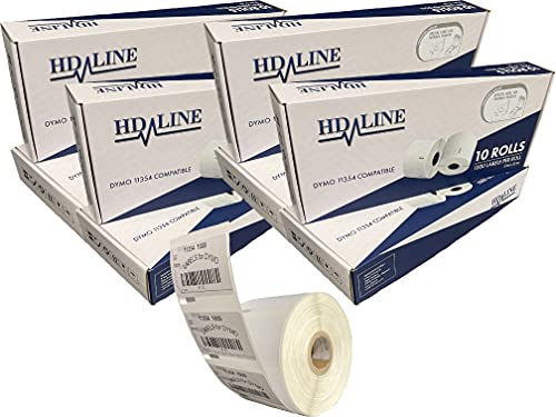 Dymo Etiketten für Labelwriter 11354-80 Rolle Pack Etiketten x 1000 St. Je Rolle = 80000 Etikette, Selbstklebend, Kompatibel für Dymo Labelwriter & Seiko Etikettendrucker, 57 X 32 mm