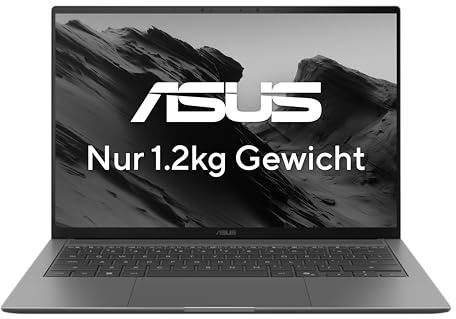 ASUS Zenbook S14 UX5406AA Copilot+ PC | 14 2,8K WQXGA+ 120Hz 16:10 OLED Display | Intel Core Ultra 9 386H | 32GB RAM | 1TB SSD | Intel Graphics | Win11 Home | QWERTZ | Antrim Gray