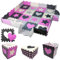 Kinder Puzzlematte XXL Spielteppich für Baby & Kinder | 52-TLG XL Puzzleteppich Set | Große Eva Schaumstoff Spielmatte | Krabbelmatte mit Rand | Boden Matte 143x143 cm | Pink Schwarz Grau Weiß
