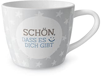 Lavida Maxibecher für Dich, Porzellan, 400ml, Schön dass es Dich gibt