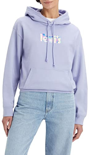Levi's Damen Graphic Standard Hooded Sweatshirt Hoodie, Poster Logo Persian Violet, XXS