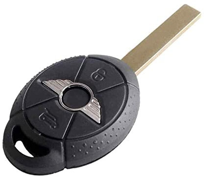 AUTOZOCO Carcasa Mando Llave De Coche 2 Botones Compatible con BMW Mini Cooper S R50 R53 One D, 2 Botones, Mando a Distancia, Botones de Abrir y Cerrar, Sin Zócalo de Pila