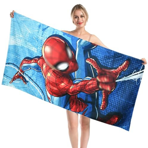 VIYAAN Mikrofaser Strandtuch,70x150cm Handtuch Strand Mikrofaser,Handtuch Kinder Strand,Mikrofaser Handtuch Beach,Handtuch Kinder Jungen Strand,Gut für Strand Reisen Sport Yoga (Spiderman)