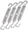 HOUSON M6 Stainless Steel Turnbuckles Wire Tensioner, Adjustable Turnbuckle Hook and Hook for Trellis, Stainless Steel Rope System, Garden Wire, Fence Tensioner Pack of 4(CC)
