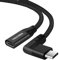 Thsucords 100W USB C Extension Cable 1M, 10Gbps 90 Degree Right Angle USB C 3.2 Male to Female 4K Video Extender Fast Charging Cord Compatible with MacBook,iPad Pro,Nintendo Switch,Steam Deck