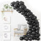 Yiran Schwarze Luftballons – 60 Stück Latex 12,7 cm & 25,4 cm kleiner Pastellballon Romantischer Ballon, Dekorationen für Überraschungsgeburtstagsfeiern, Hochzeiten, Babypartys, Valentinstag, Jubiläen