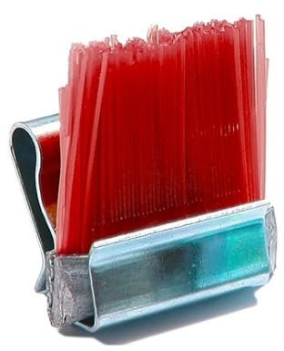 LOLA-BROXOCLIP - Bürstenklemmelemente - Bürstenclips - Bürsten für Gitterroste (Rot, 50 St.)