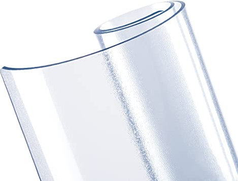 Geovne Mantel Transparente,Mantel Protector Esmerilada,Mantel de Plástico,Mantel Cristal Rectangular Anti-Calor,Cubierta de Mesa Antideslizante,para Fiesta,Hospedaje,Comedor (45x85cm/18x33in)