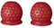 Set: Anhängerkupplung Abdeckung, 50 mm Gummi/Kunststoff Schutzkappe Kugelkopf für Anhänger PKW LKW RV (2 Stück Golfball Rot)
