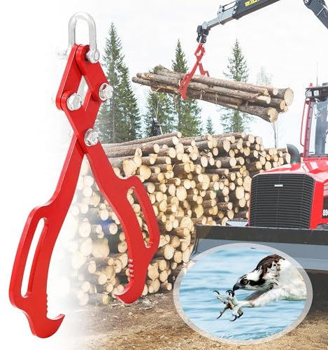 GAOMON Pinze per Tronchi, 45,7 cm, pinze per Sollevamento Tronchi, Resistenti, 2 pinze per Legno con Gancio per Legno, Colore: Rosso