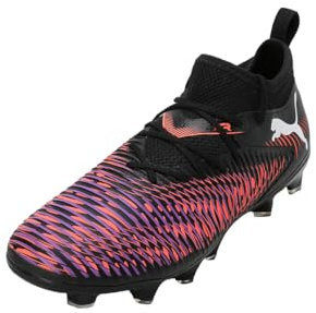 PUMA Future 8 Match FG/AG JR Fussballschuh, Black White-Glowing RED, 34.5 EU