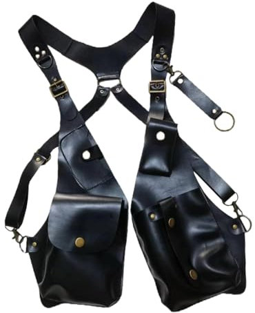 kowaku Unterarm-Schultertasche für Damen und Herren, Geldbörsentasche für Wandern, Outdoor-Sport, Schwarz