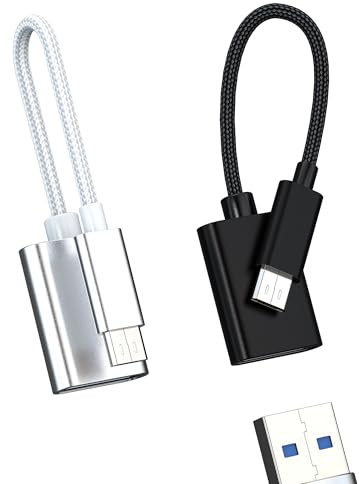 Adattatore Micro USB Maschio A USB Femmina(2 Pack)OTG 3.0 Cavo Compatibile Per Samsung Galaxy S6 S7 A7 Telefono Dati Chiavetta Fotografica Adattatori Macchina Cavetto Cavi Fotocamera Android Cellulare