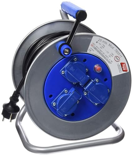 25 m extendable 3T Cable Reel with Covers 3 x 2.5 mm IP55 T