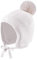 Baby Wintermütze mit Ohren Warme Babymütze Baby Mädchen Jungen Winter Kind Mütze Handschuhe Ohrenklappen Mütze mit Fleece (0-6 Monate, Weiß Hut)