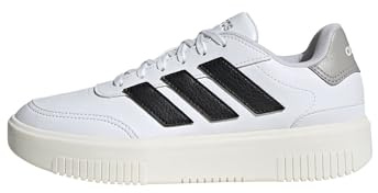 adidas Courtblock Shoes, Scarpe da Ginnastica Donna, Ftwr Nucleo Bianco Nero Grigio Due, 37 1/3 EU