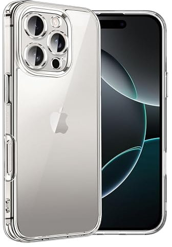 for iPhone 16 Pro Case Crystal Clear Shockproof Anti-Yellowing iPhone 16 Pro Cases Silicone Soft Slim Case for iPhone 16 Pro Cover Clear