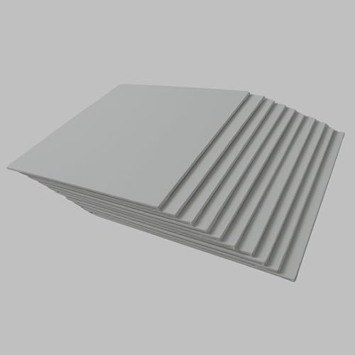 CB Home & Style 10er Pack Malpappe Malkarton Leinwandkarton vorgrundiert Baumwolle weiß (Weiß - 20x20cm)