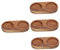 PRETYZOOM 4pcs Dispenser Tray Pepper Salt Mill Tray Wooden Kitchen Counter Tray Pepper Grinder Storage Tray