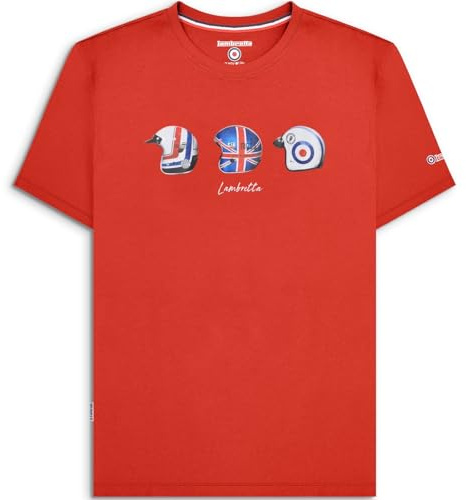 Lambretta Mens Helmet Logo Retro T Shirts