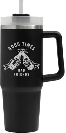 Good Times Bad Friends Big Tumbler, Good Times Bad Friends, tazza isolata, tazza grande