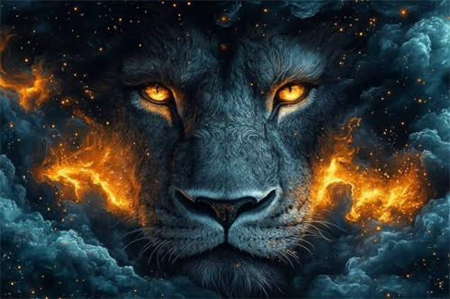 Puzzle 1000 Teile Traum Puzzle Löwe Klassische Jigsaw Erwachsene Anspruchsvoll, Holzpuzzle Erwachsene Groß Impossible Jigsaw Bastelset ab 14 Jahre für Jungen Mädchen für Wohnkultur Geschenke K-6