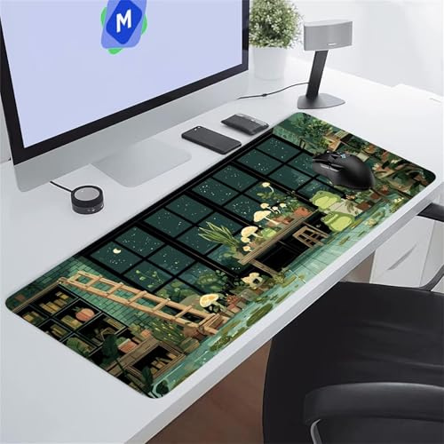 Tier süß Frosch Mauspad XXL, Großes Mousepad 600x400x3 mm, Tischunterlage Large Size, Spezielle Oberfläche Verbessert Präzision und Geschwindigkeit für PC, Laptop