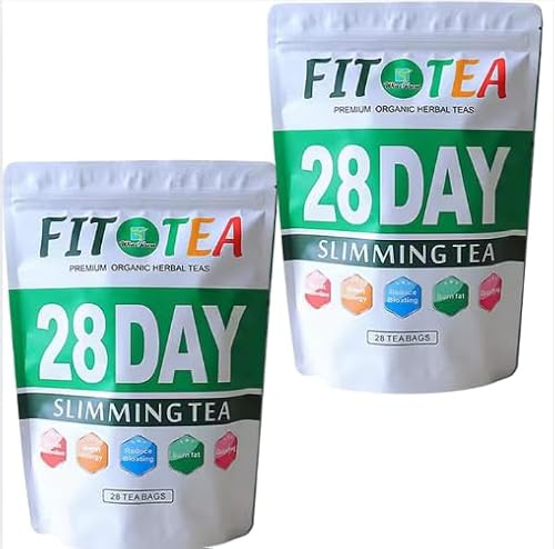 Thé Détox 28 Jours x 2 sachets – Brûle-Graisses Naturel, Énergie & Minceur – Infusion Bien-Être à Base de Plantes | FIT TEA Original