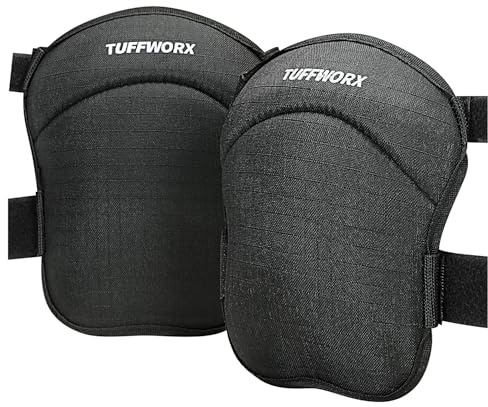 TUFFWORX Anti-Slip Knee Pads for Gardening with Dual Adjustable Straps | Wear-Resistant, Non-Slip Surface, 16x4x20 CM, Soft Padding, for Garden, Construction Work, Flooring
