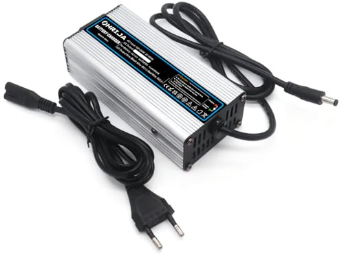 54,6 V 2A Lithium-Batterie ladegerät 48V Lithium-Batterie-Spezial ladegerät 54,6 V2A passt 13 String Lithium-Ionen-Akku Aluminium Legierung gehäuse lüfter stumm Silber und schwarz (Silber)