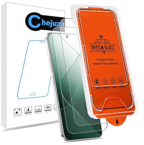 chejuza Verre trempé pour Xiaomi 14, protection d'écran avec kit d'installation facile, dureté 9H, couverture complète, compatible avec coques de protection, 2 pièces