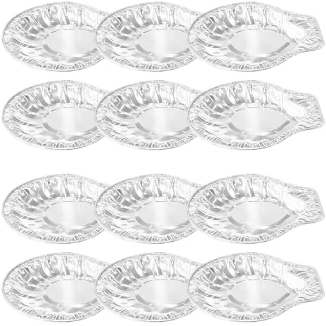 FESTFENDS 100 Piezas de Conchas para Asar: moldes de Aluminio para Pastel de almejas, Conchas de ostras, Plato para ostras, Bandeja para Hornear Caracoles, Bandeja para Asar almejas, vieiras y