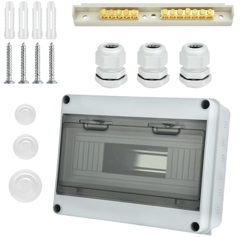 Quadro Elettrico Esterno 12 Moduli Impermeabile IP65 Scatola Distribuzione