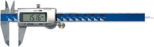 Vogel elektrischer Digital Messschieber (Messbereich 150 mm / 6 Inch, große LCD-Anzeige, Metallgehäuse-Abdeckung, Metallknöpfe) 202040-3