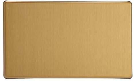 Varilight Double Blank Plate Brushed Brass