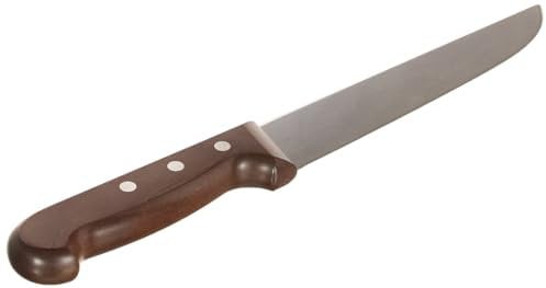 Victorinox, 5.5200.18, Wood, Schlachtmesser, Extra scharfe Klinge, mit geradem Schliff, mit edlem Holzgriff, Braun, Made in Switzerland,